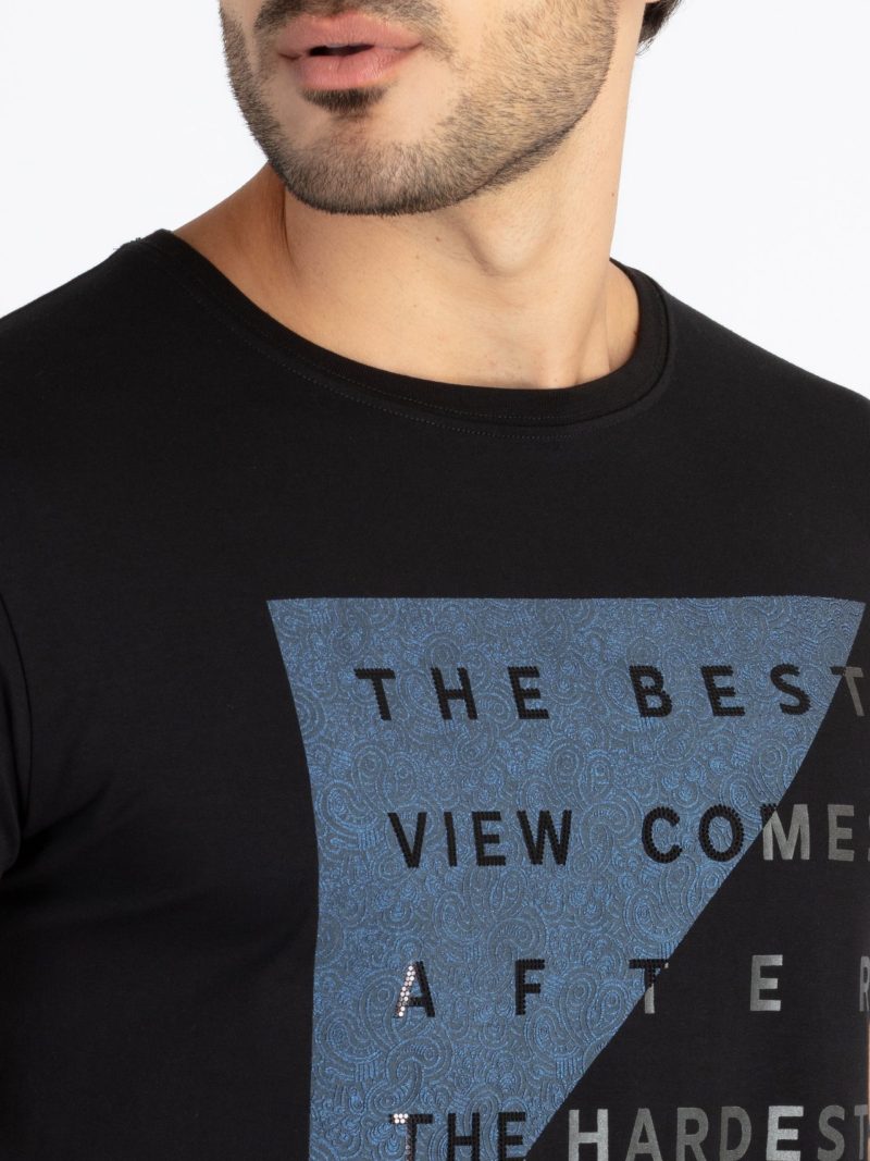 Mens Printed Round Neck T-Shirt