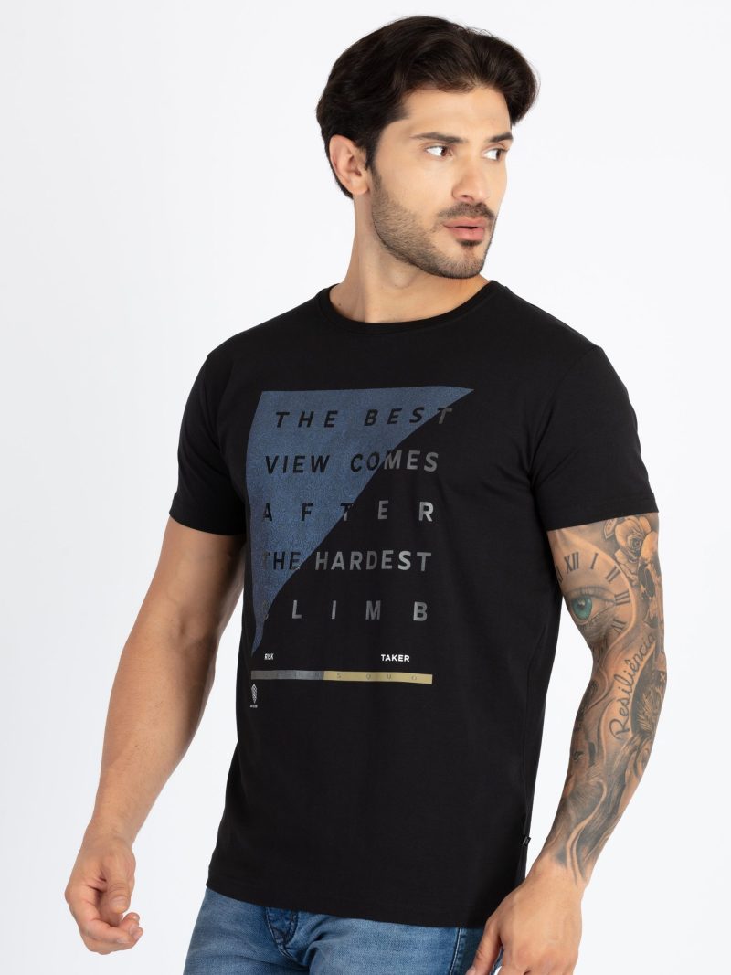 Mens Printed Round Neck T-Shirt