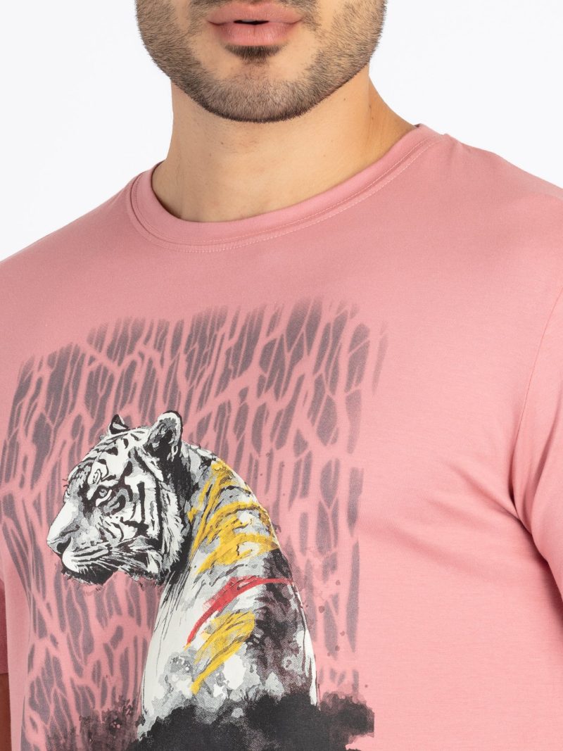Mens Printed Round Neck T-Shirt