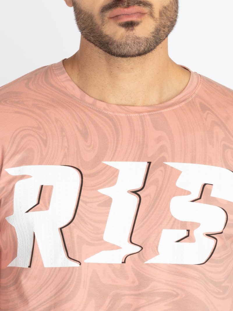 Mens All Over Printed Round Neck T-Shirt