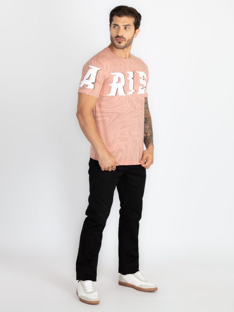Mens All Over Printed Round Neck T-Shirt