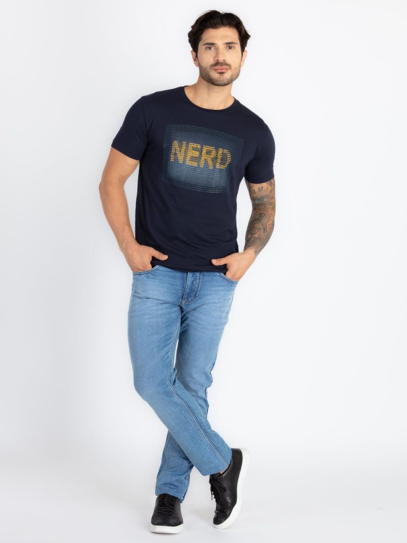 Mens Printed Round Neck T-Shirt