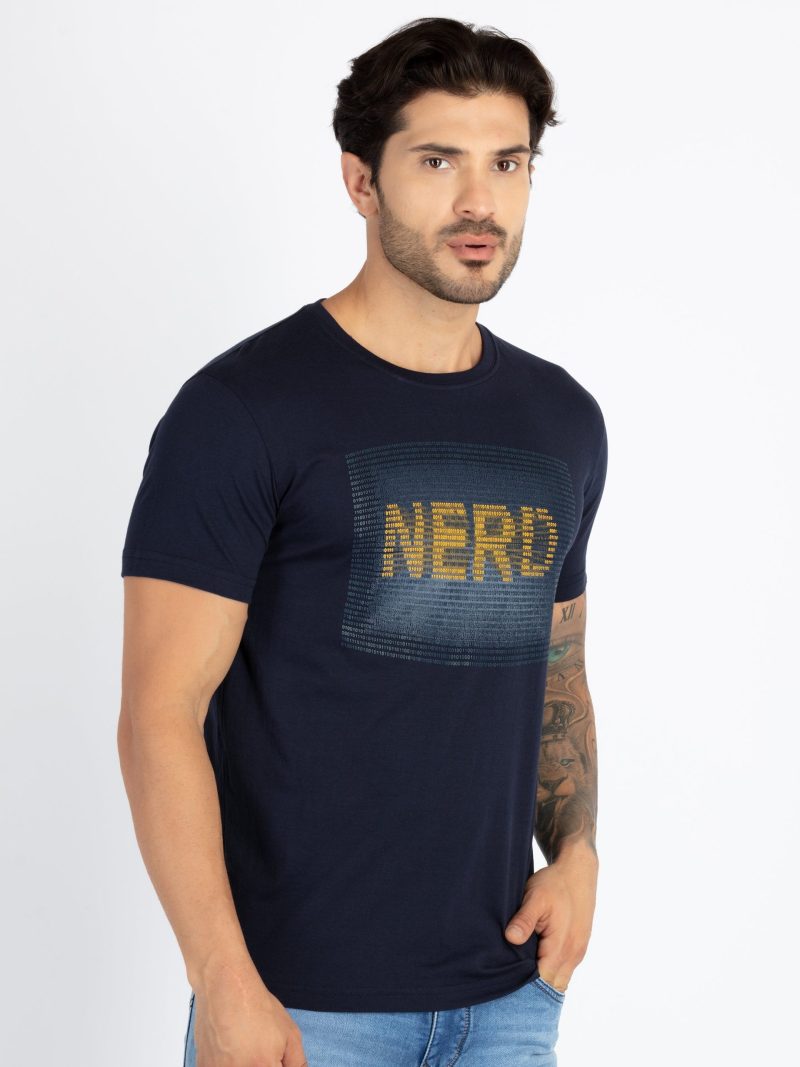 Mens Printed Round Neck T-Shirt