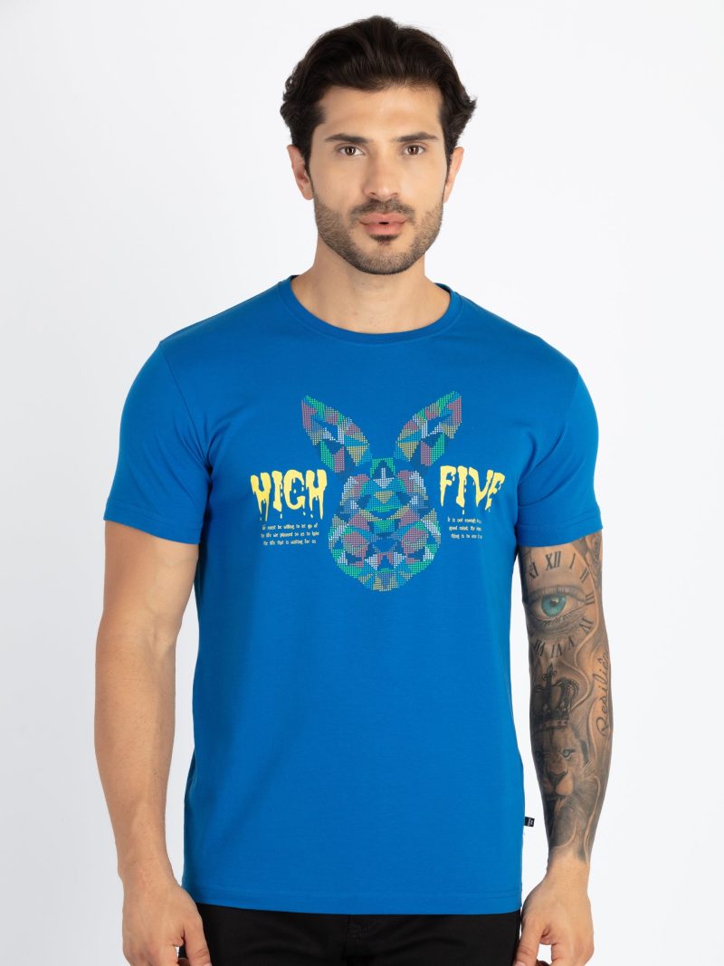 Mens Printed Round Neck T-Shirt