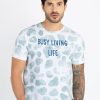 Mens All Over Printed Round Neck T-Shirt