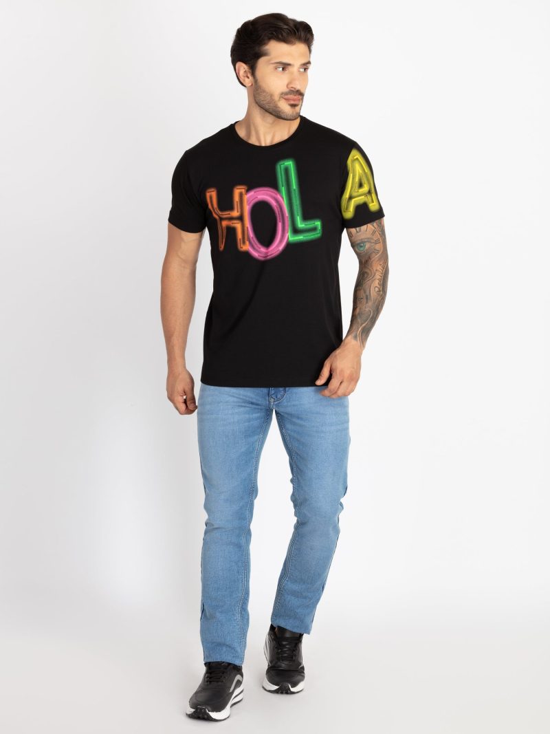 Mens Printed Round Neck T-Shirt