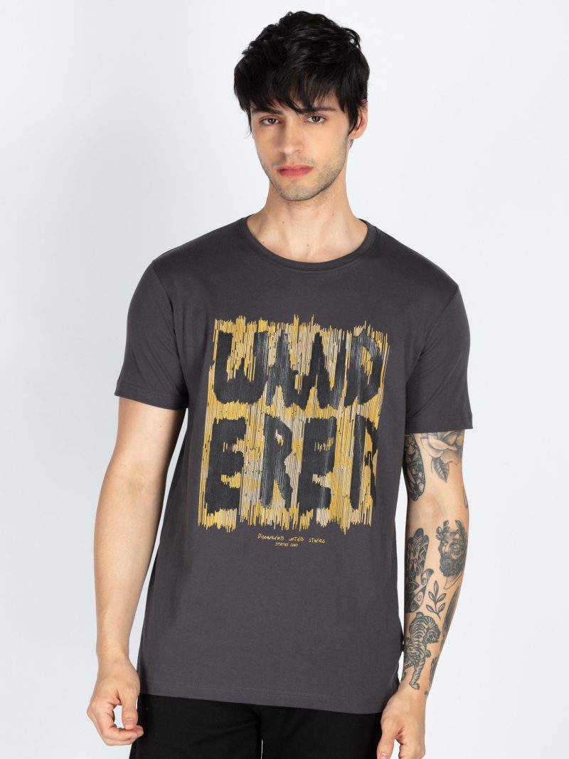 Mens Printed Round Neck T-Shirt