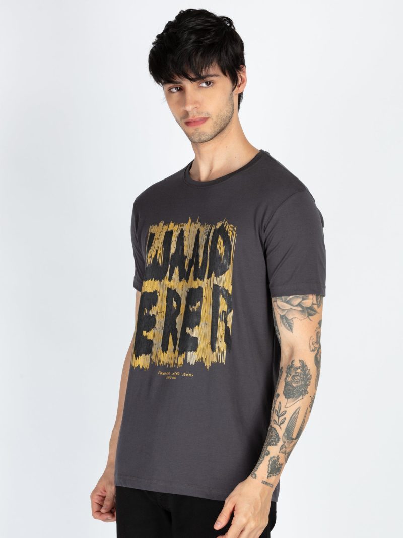Mens Printed Round Neck T-Shirt