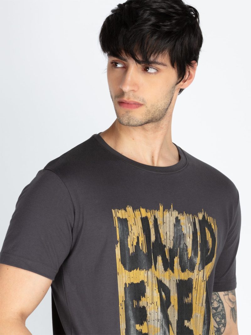 Mens Printed Round Neck T-Shirt