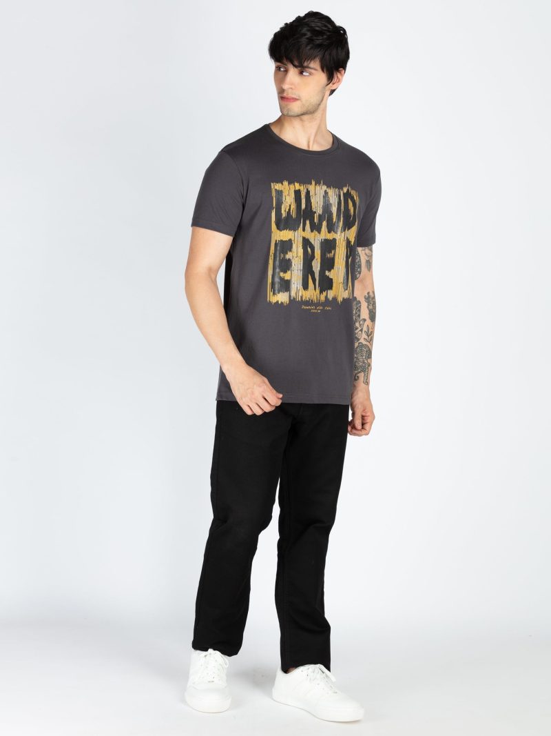 Mens Printed Round Neck T-Shirt