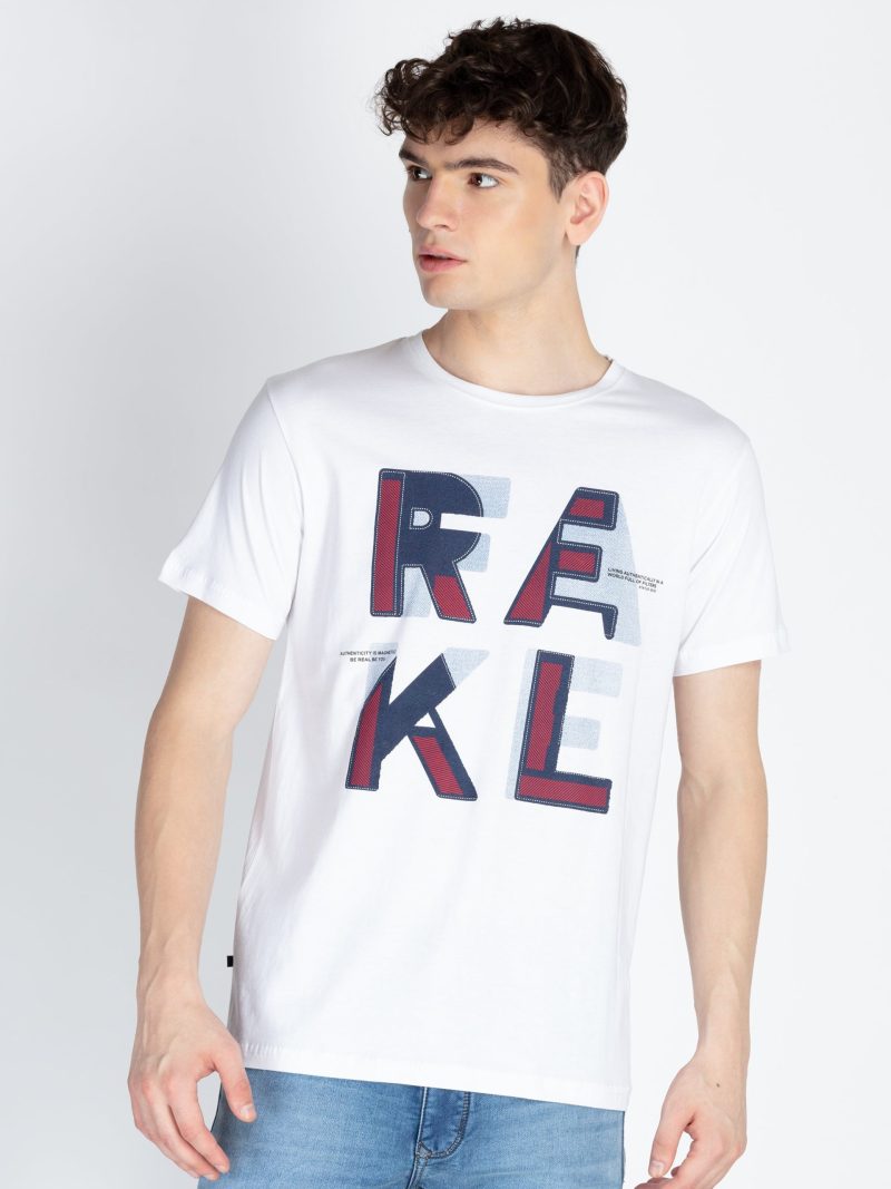 Mens Printed Round Neck T-Shirt