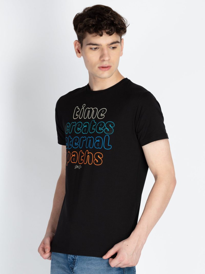 Mens Printed Round Neck T-Shirt