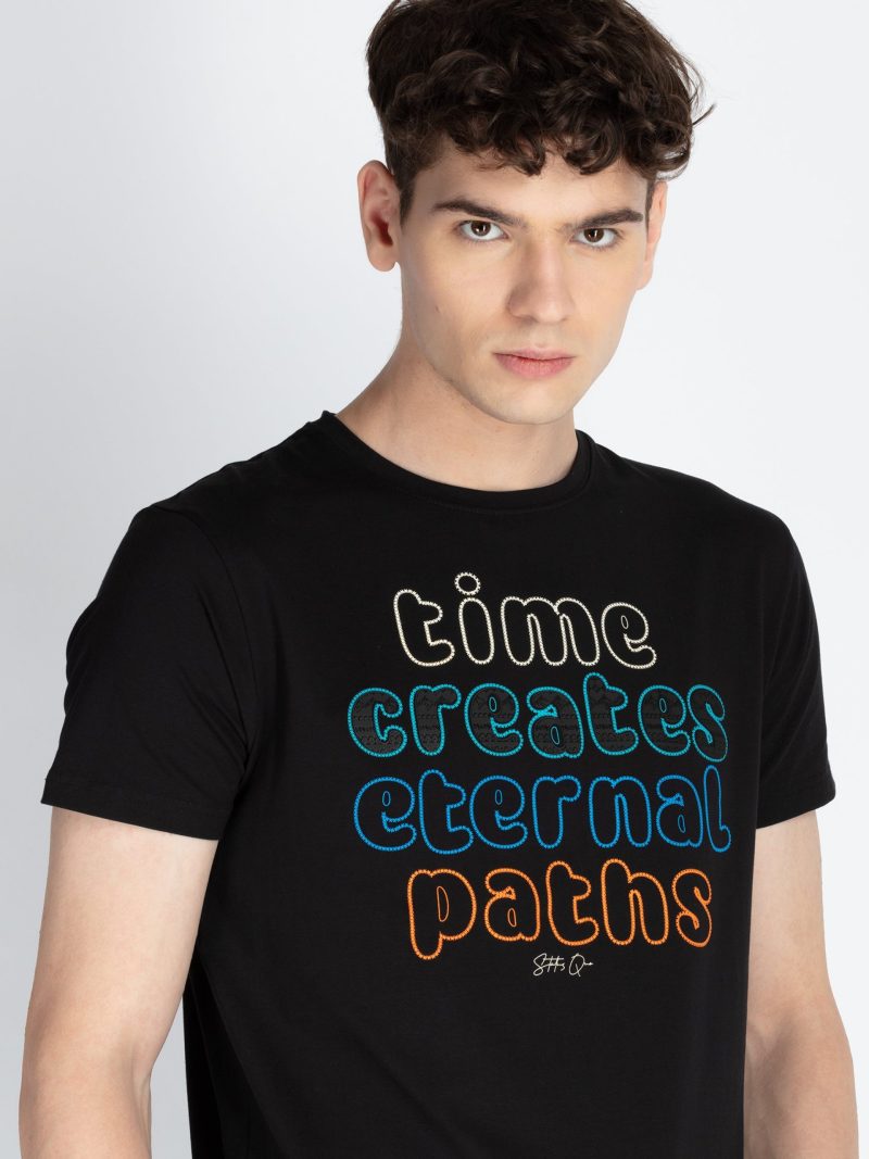 Mens Printed Round Neck T-Shirt