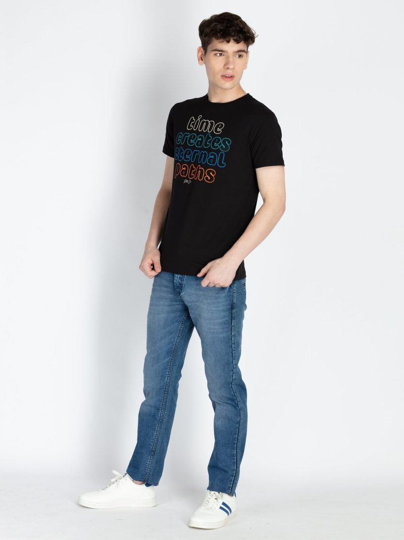 Mens Printed Round Neck T-Shirt