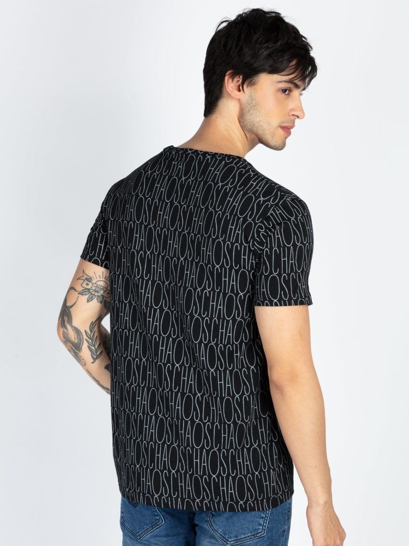 Mens All Over Printed Round Neck T-Shirt