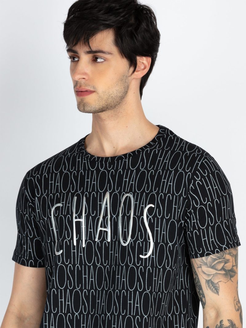 Mens All Over Printed Round Neck T-Shirt