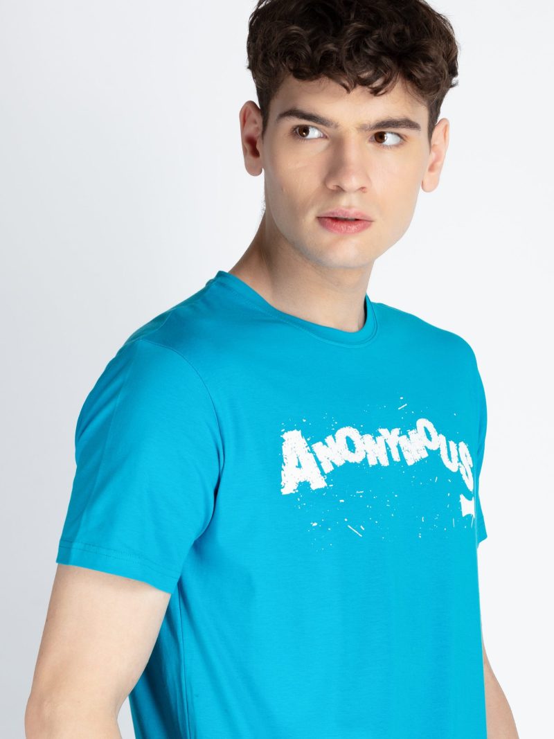 Mens Fron & Back Print Round Neck T-Shirt