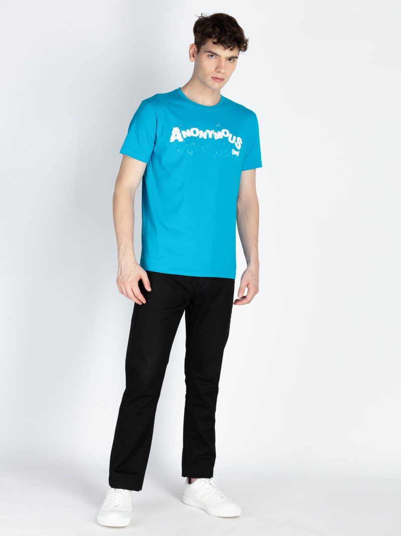 Mens Fron & Back Print Round Neck T-Shirt