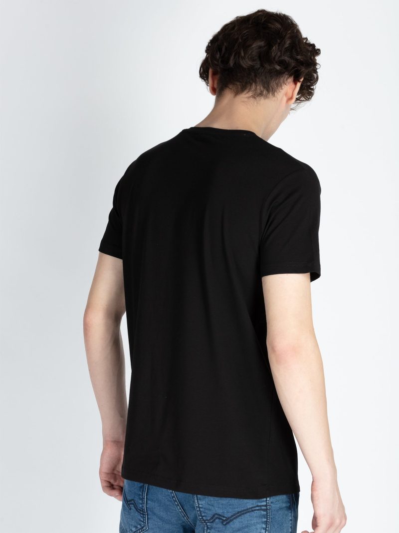 Mens Front Printed Round Neck T-Shirt