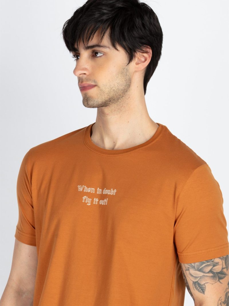 Mens Front & Back Print Round Neck T-Shirt