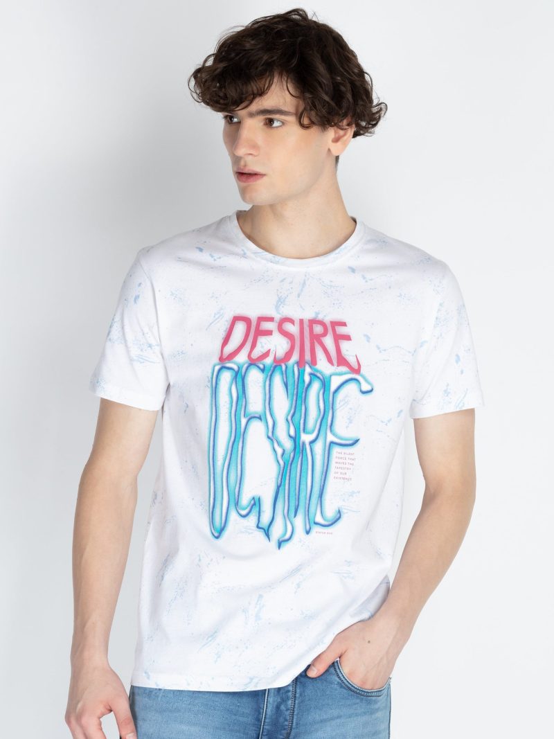 Mens All Over Printed Round Neck T-Shirt