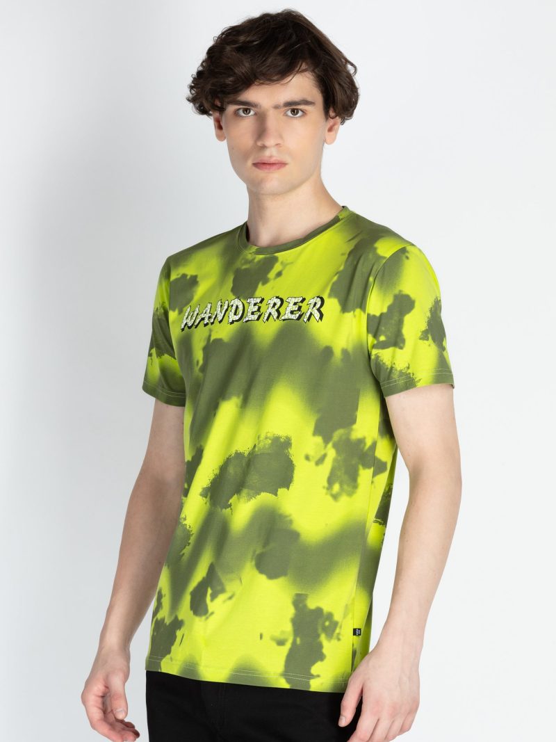Mens All Over Printed Round Neck T-Shirt