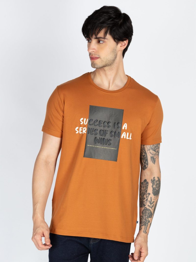Mens Printed Round Neck T-Shirt