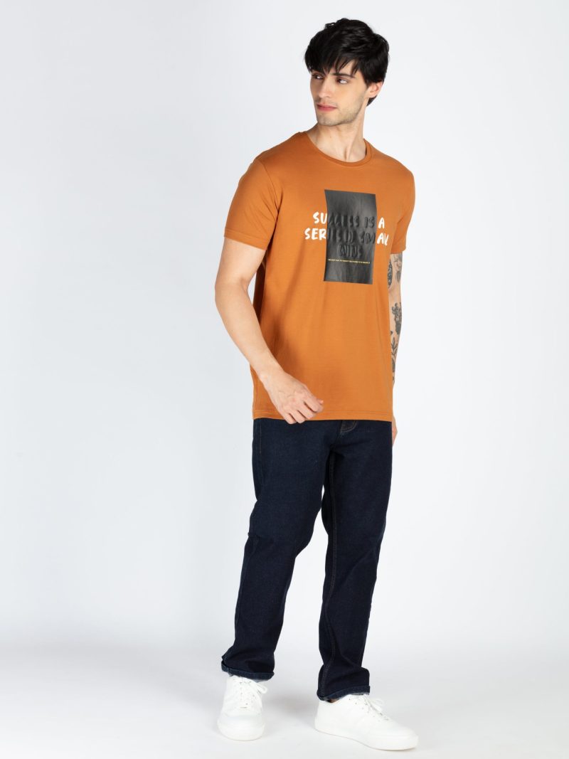 Mens Printed Round Neck T-Shirt