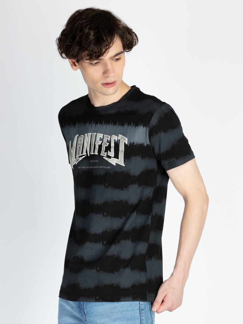 Mens All Over Printed Round Neck T-Shirt