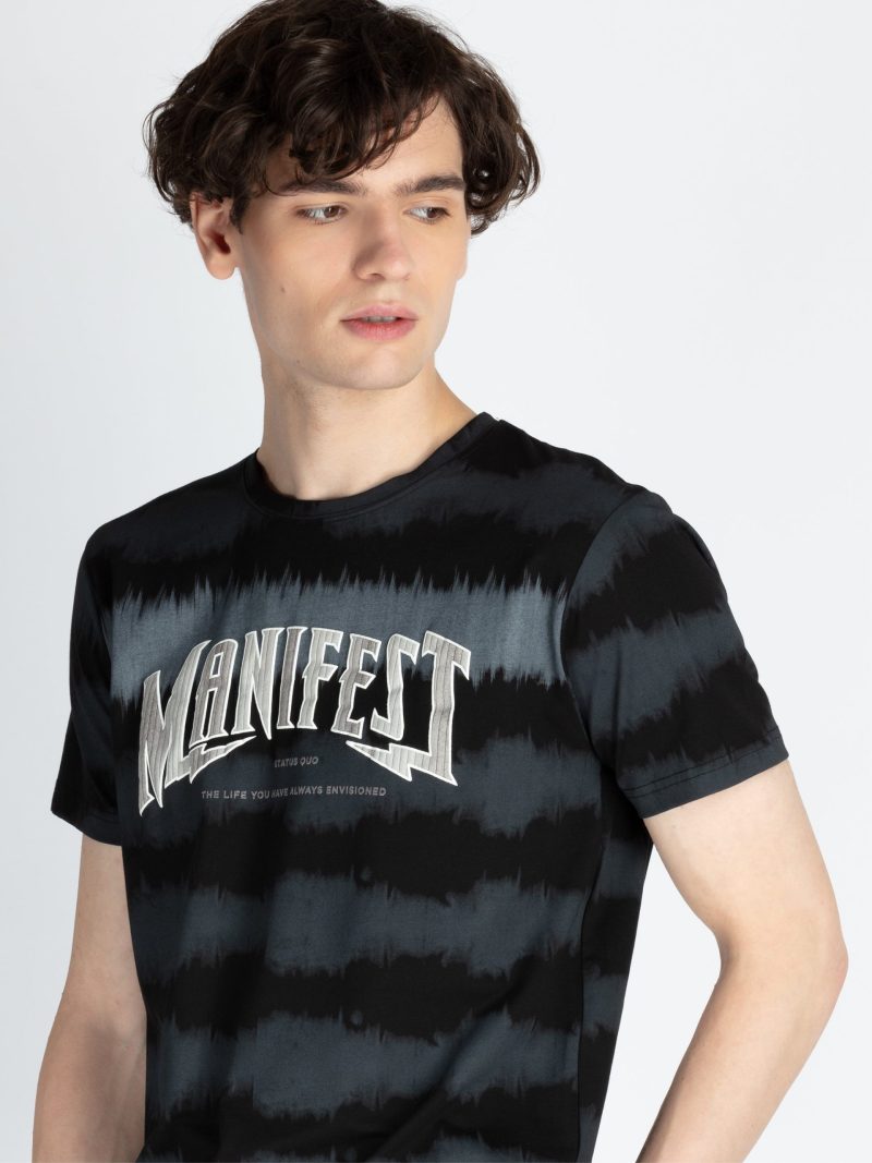 Mens All Over Printed Round Neck T-Shirt