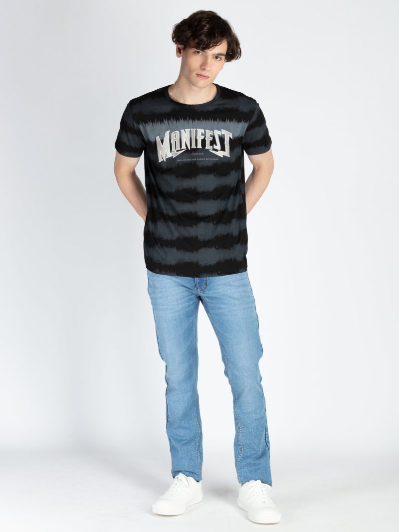 Mens All Over Printed Round Neck T-Shirt