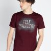 Mens Front Printed Round Neck T-Shirt