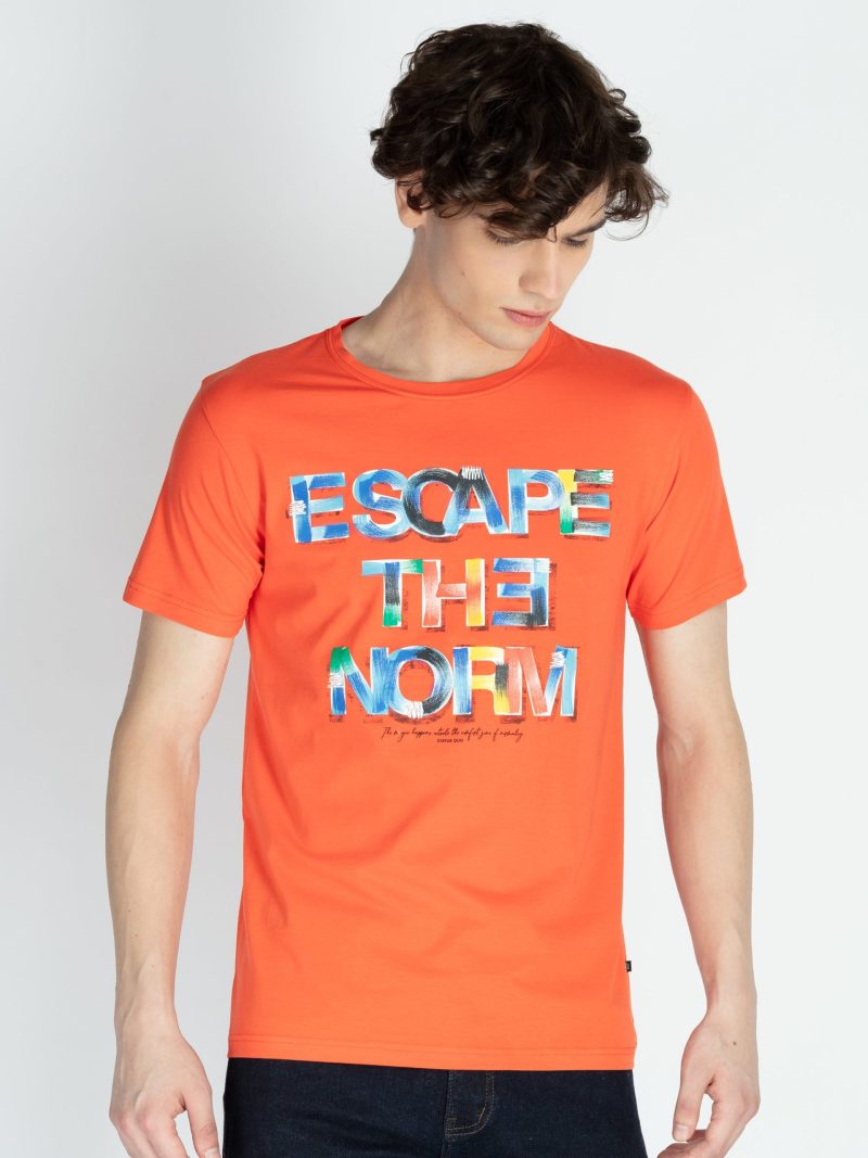 Mens Printed Round Neck T-Shirt