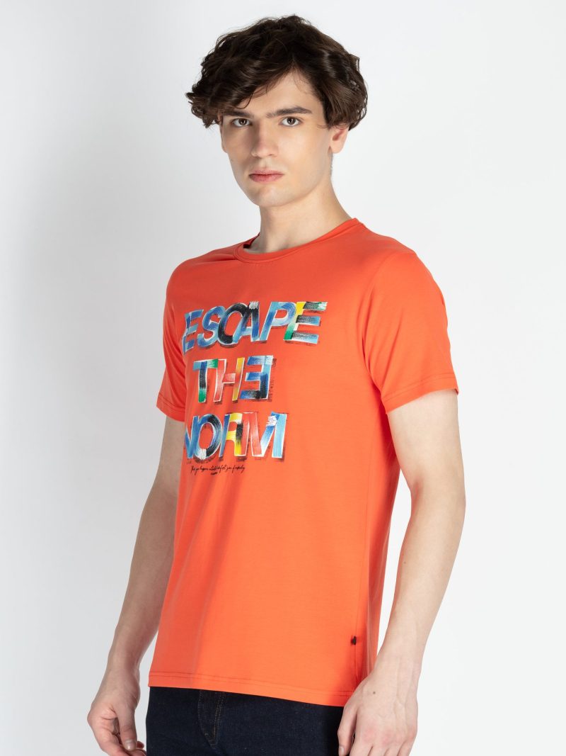 Mens Printed Round Neck T-Shirt