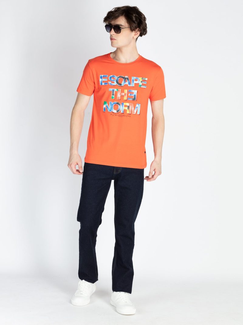 Mens Printed Round Neck T-Shirt