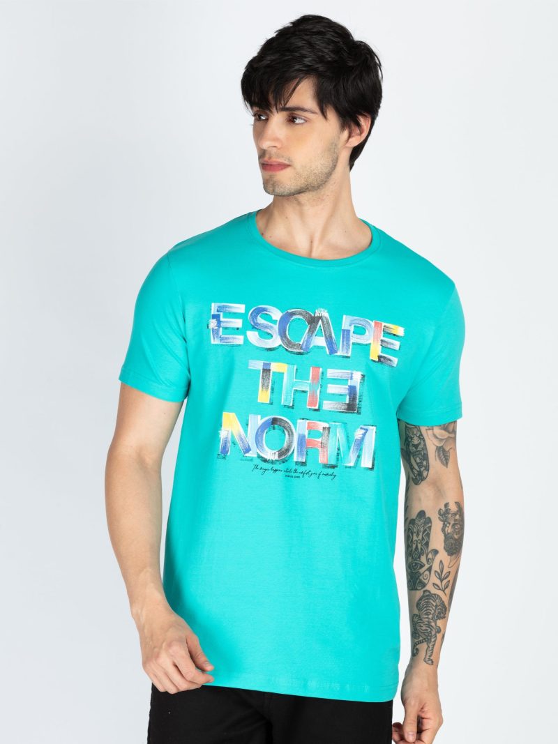 Mens Printed Round Neck T-Shirt
