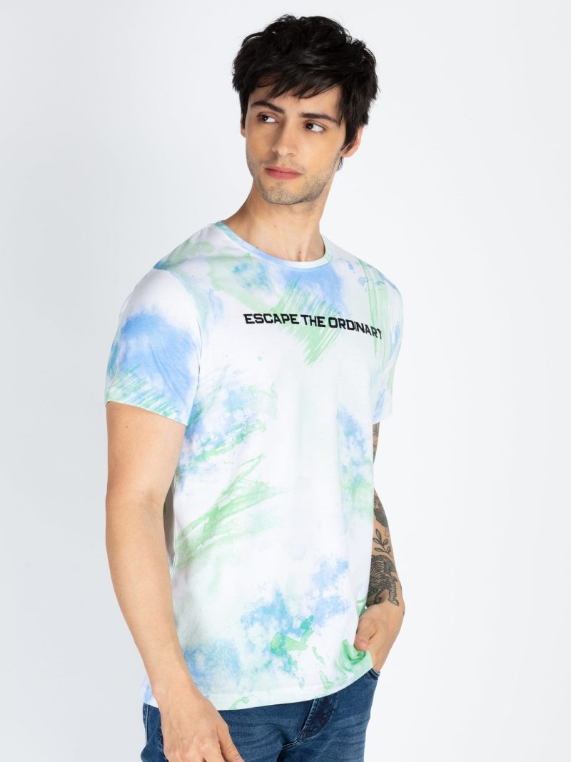 Mens All Over Printed Round Neck T-Shirt