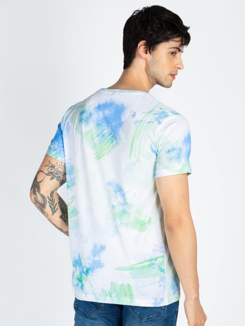 Mens All Over Printed Round Neck T-Shirt