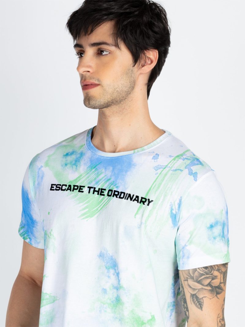 Mens All Over Printed Round Neck T-Shirt