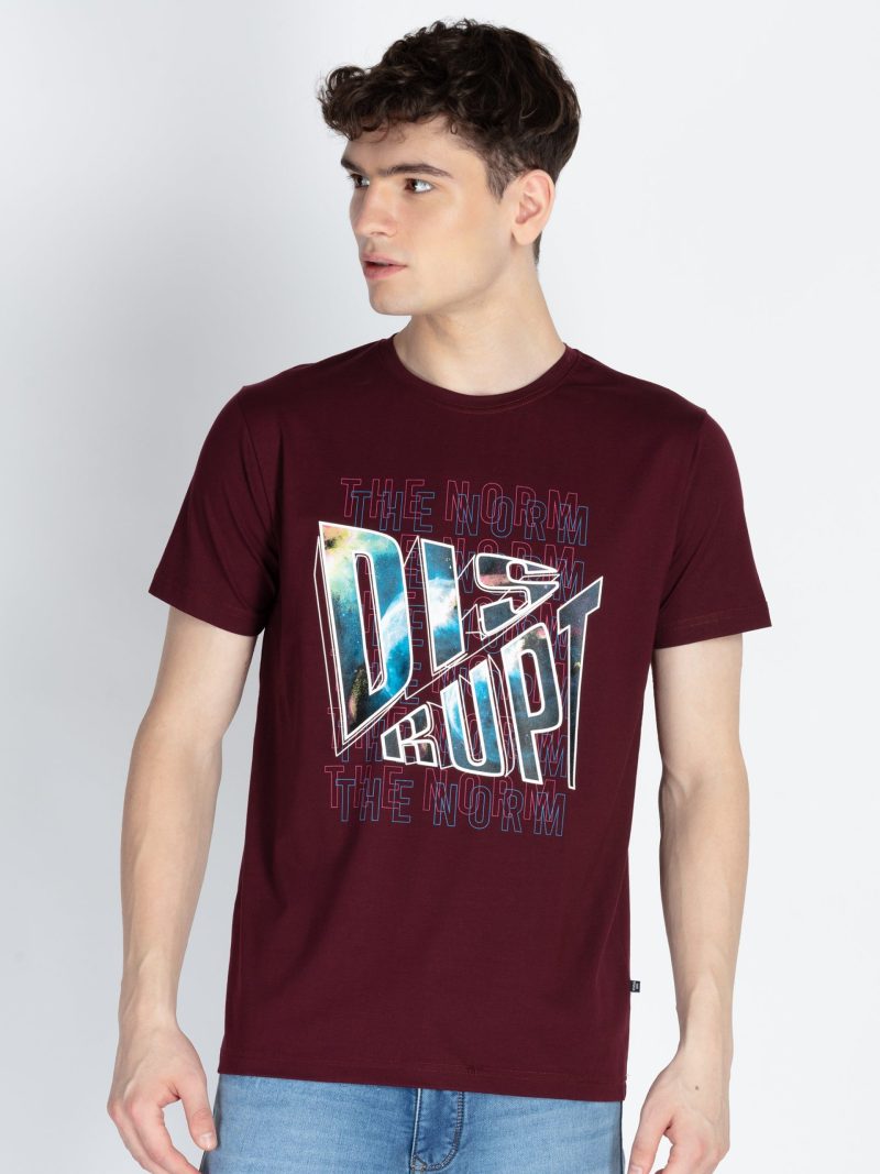 Mens Printed Round Neck T-Shirt