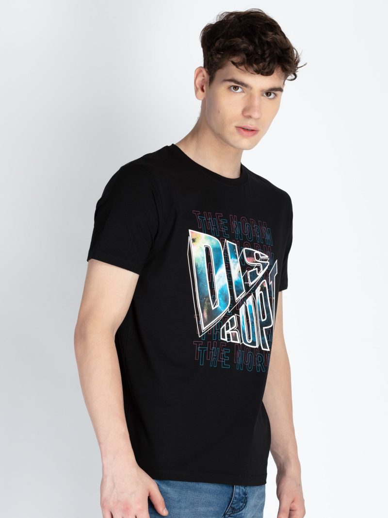Mens Printed Round Neck T-Shirt