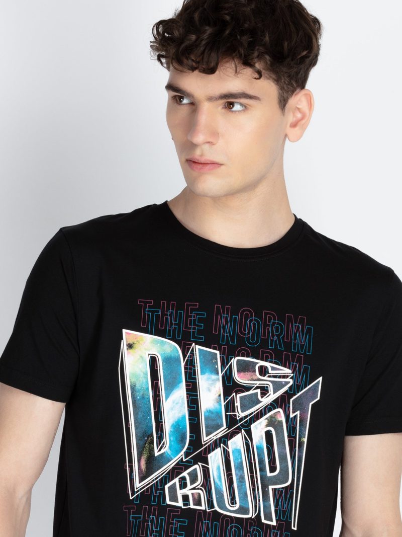 Mens Printed Round Neck T-Shirt