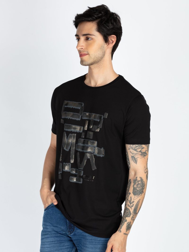 Mens Printed Round Neck T-Shirt
