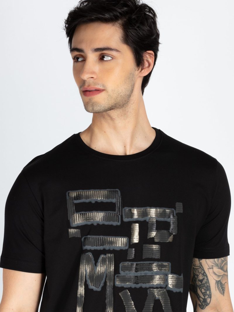 Mens Printed Round Neck T-Shirt