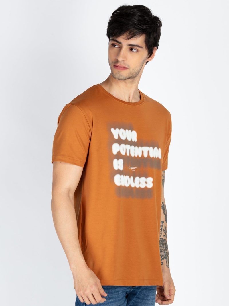 Mens Printed Round Neck T-Shirt