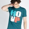 Mens Front Printed Round Neck T-Shirt