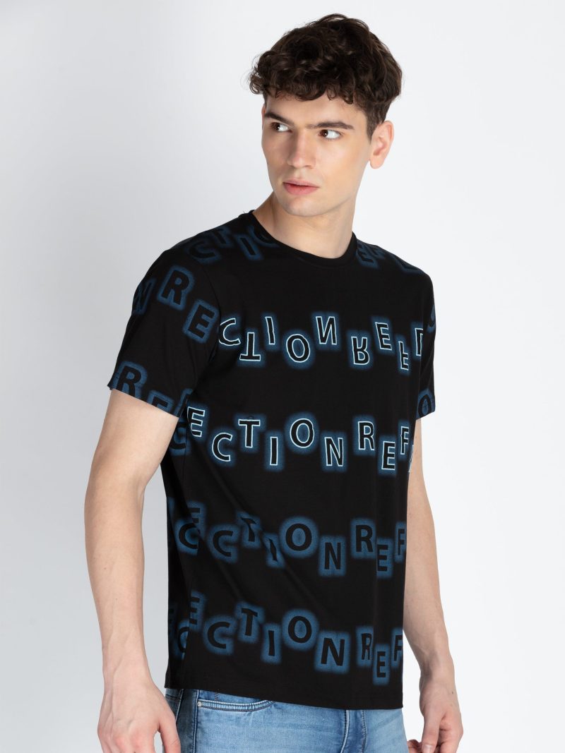 Mens All Over Printed Round Neck T-Shirt