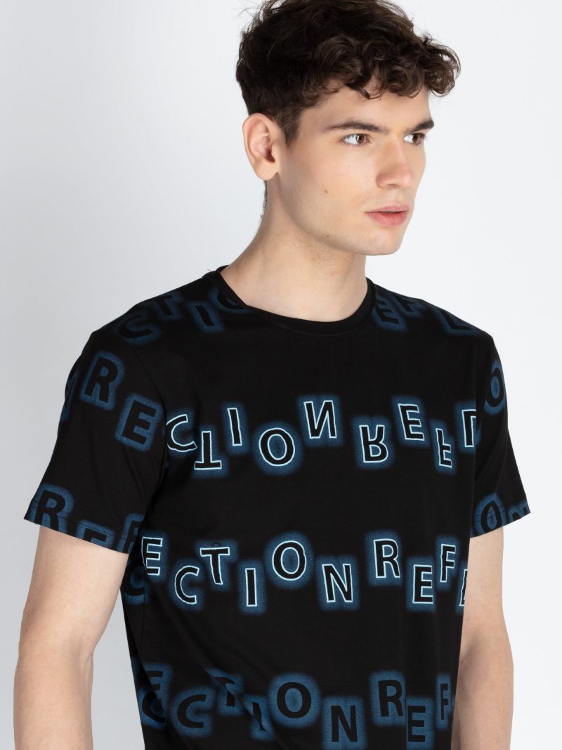 Mens All Over Printed Round Neck T-Shirt