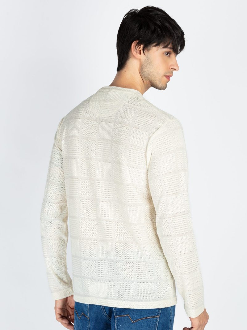 Mens Solid Round Neck Full Sleeve T-Shirt