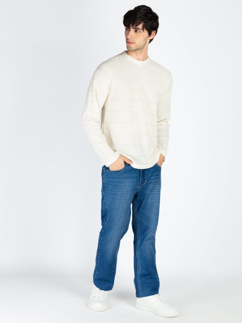 Mens Solid Round Neck Full Sleeve T-Shirt